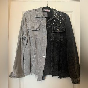 Grey Pearl & Rhinestone Jacket